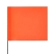 Presco 2x3 Plain Marking Flags with 18 inch Wire Staff - Orange - 100 Flags