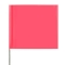 Presco Plain Wire Staff Marking Flags - 2x3 - Red Glo - 18 inch Staff - 100 Bundle