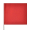 Presco 2x3 Plain Marking Flags with 18 inch Wire Staff - Red - 100 Flags