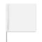 Presco 2x3 Plain Marking Flags with 18 inch Wire Staff - White - 100 Flags