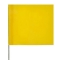 Presco 2x3 Plain Marking Flags with 18 inch Wire Staff - Yellow - 100 Flags