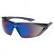 Bouton 250-31-0026 Bullseye Safety Glasses - Gray Temples - Blue Mirror Anti-Fog Lens