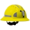 JSP Evolution 6161MCR2 Deluxe Full Brim Reflective Mining Hard Hat - Wheel Ratchet Suspension - Yellow
