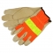 MCR Safety 34111 Luminator Grain Pigskin Driver Gloves - Reflective Stripe