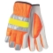 MCR Safety 36111 Luminator Hi-Visibility Premium Grade Grain Goat Gloves