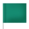Presco 4x5 Plain Marking Flags with 21 inch Wire Staff - Green - 100 Flags