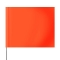 Presco 4x5 Plain Marking Flags with 21 inch Wire Staff - Orange Glo - 100 Flags