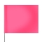 Presco 4x5 Plain Marking Flags with 21 inch Wire Staff - Pink Glo - 100 Flags