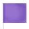 Presco 4x5 Plain Marking Flags with 21 inch Wire Staff - Purple - 100 Flags