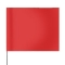 Presco 4x5 Plain Marking Flags with 21 inch Wire Staff - Red - 100 Flags