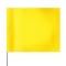 Presco 4x5 Plain Marking Flags with 21 inch Wire Staff - Yellow Glo - 100 Flags