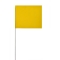 Presco Plain 4 inch x 5 inch with 21 inch Staff - 100/Bundle - Yellow