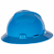 MSA 475368 V-Gard Full Brim Hard Hat - Fas-Trac Suspension - Blue