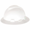 MSA 475369 V-Gard Full Brim Hard Hat - Fas-Trac Suspension - White