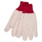 MCR Safety 9018CRPC Double Palm Gloves - Nap-In Polyester/Cotton Blend - White