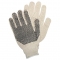MCR Safety 9658 String Knit Gloves - 7 Gauge Cotton/Polyester - PVC Dots One Side - Natural