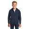 Jerzees 993B Youth NuBlend Full-Zip Hooded Sweatshirt - Navy