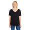 Threadfast 203FV Ladies Triblend Fleck Short-Sleeve V-Neck T-Shirt - Black Fleck