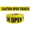 CAUTION OPEN TRENCH - Barricade Tape 1000 ft Roll - 3 Mil