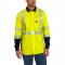 Carhartt 102843 Force Type R Class 3 Flame-Resistant High-Vis Hybrid Shirt - Brite Lime