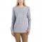 Carhartt 103244 WK126 Women's Workwear Pocket Long Sleeve T-Shirt - Heather Gray