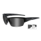 Wiley X Saint Sunglasses - Matte Black Frame - Grey & Clear Lenses