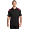 CornerStone CS416 Select Snag-Proof Two Way Colorblock Pocket Polo - Black/Red