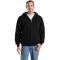 CornerStone CS620 Heavyweight Full-Zip Hooded Sweatshirt with Thermal Lining - Black