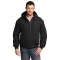 CornerStone CSJ41 Washed Duck Cloth Insulated Hooded Work Jacket - Black