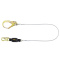 DEWALT DXFP626110 Single Lanyard, External Energy Absorber - Leading Edge Cable with Steel Snap Hooks and Steel Rebar Hook on Anchor End - 6 ft (1.8 m)