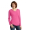 District DM139L Women's Perfect Tri Long Sleeve Hoodie - Fuchsia Frost