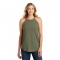 District DT137L Women's Perfect Tri Rocker Tank - Military Green Frost