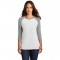 District DM136L Women's Perfect Tri 3/4-Sleeve Raglan - Grey Frost/White