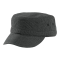 District DT619 Houndstooth Military Hat - Black/Charcoal