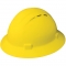 ERB 19432 Americana Vented Full Brim Hard Hat - 4-Point Ratchet Suspension - Yellow