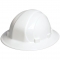 ERB 19911 Omega II Full Brim Hard Hat - 6-Point Ratchet Suspension - White