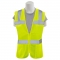 ERB S720 Type R Class 2 Solid Women's Safety Vest with Zipper - Yellow/Lime
