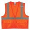 Ergodyne GloWear 8225Z Standard Vest - Zipper Closure - Orange