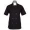 Fame C100PS Women's Short Sleeve Chef Coat - Black