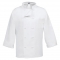 Fame C10F French Knot Long Sleeve Chef Coat - White