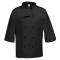 Fame C10P-3/4 10 Button 3/4 Sleeve Chef Coat - Black