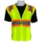 Global Glove GLO-003 FrogWear Type R Class 2 Solid Front Surveyor Safety Vest - Yellow/Lime