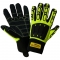 Global Glove SG9966 Vise Gripster High Visibility Reinforced Abrasion Resistant Gloves with TPU Impact Protection