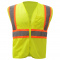 GSS Safety 1005 Type R Class 2 Two-Tone Mesh Zipper Safety Vest - Yellow/Lime