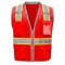 GSS Safety 1712 Enhanced Visibility Hype-Lite Heavy Duty Safety Vest - Hi-Viz Red