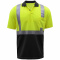 GSS Safety 5003 Type R Class 2 Black Bottom Safety Polo - Yellow/Lime