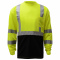 GSS Safety 5113 Type R Class 3 Black Bottom Long Sleeve Safety Shirt - Yellow/Lime
