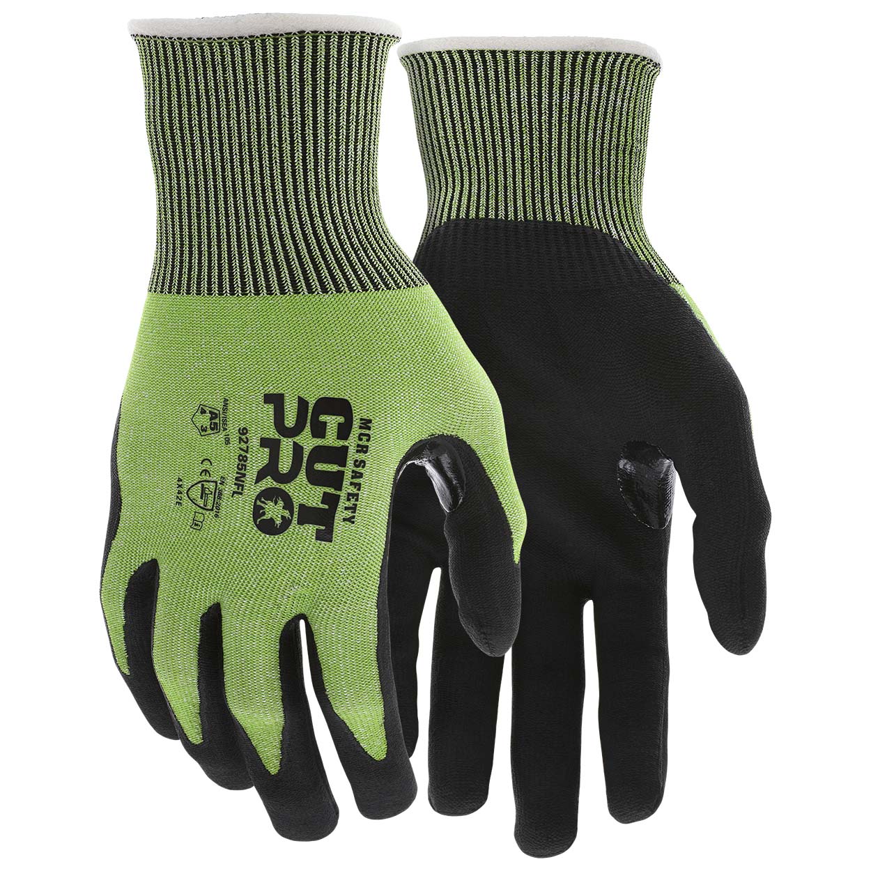 MCR Safety 92785NF Cut Pro 18 Gauge HyperMax HPPE Shell Gloves - Nitrile Micro Foam Palm & Fingers Coating