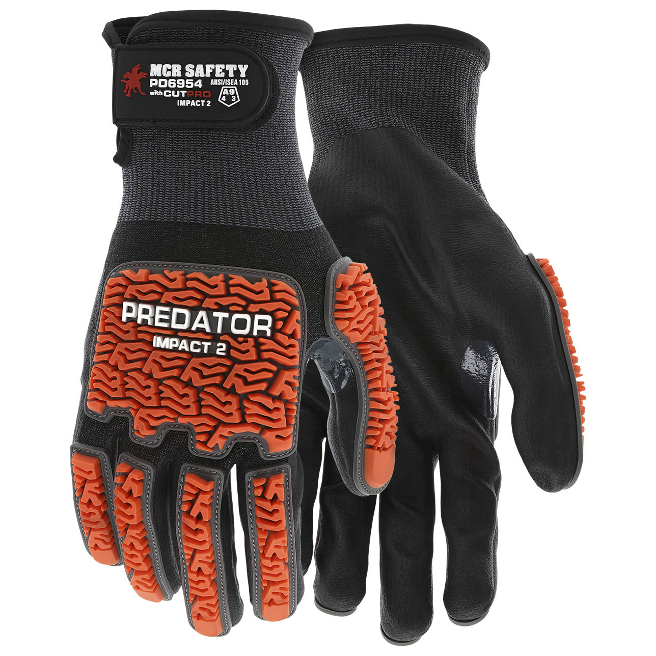 MCR Safety PD6954 Predator Mechanics A9 Cut Resistant Gloves - PD6 Tire Tread TPR