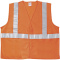 MCR Safety VA321R Type R Class 2 Solid Safety Vest with No Pockets - Orange